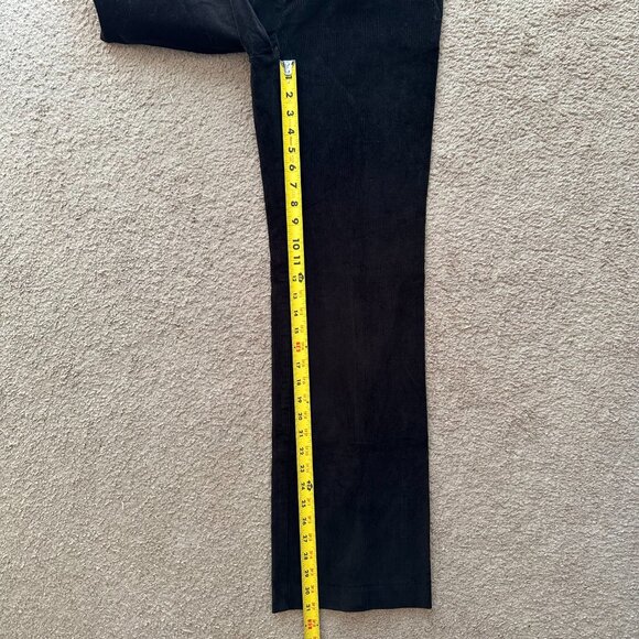 Ann Taylor Pants Womens 2 30x31 Mid Rise Corduroy Black Straight Leg - Picture 9 of 13